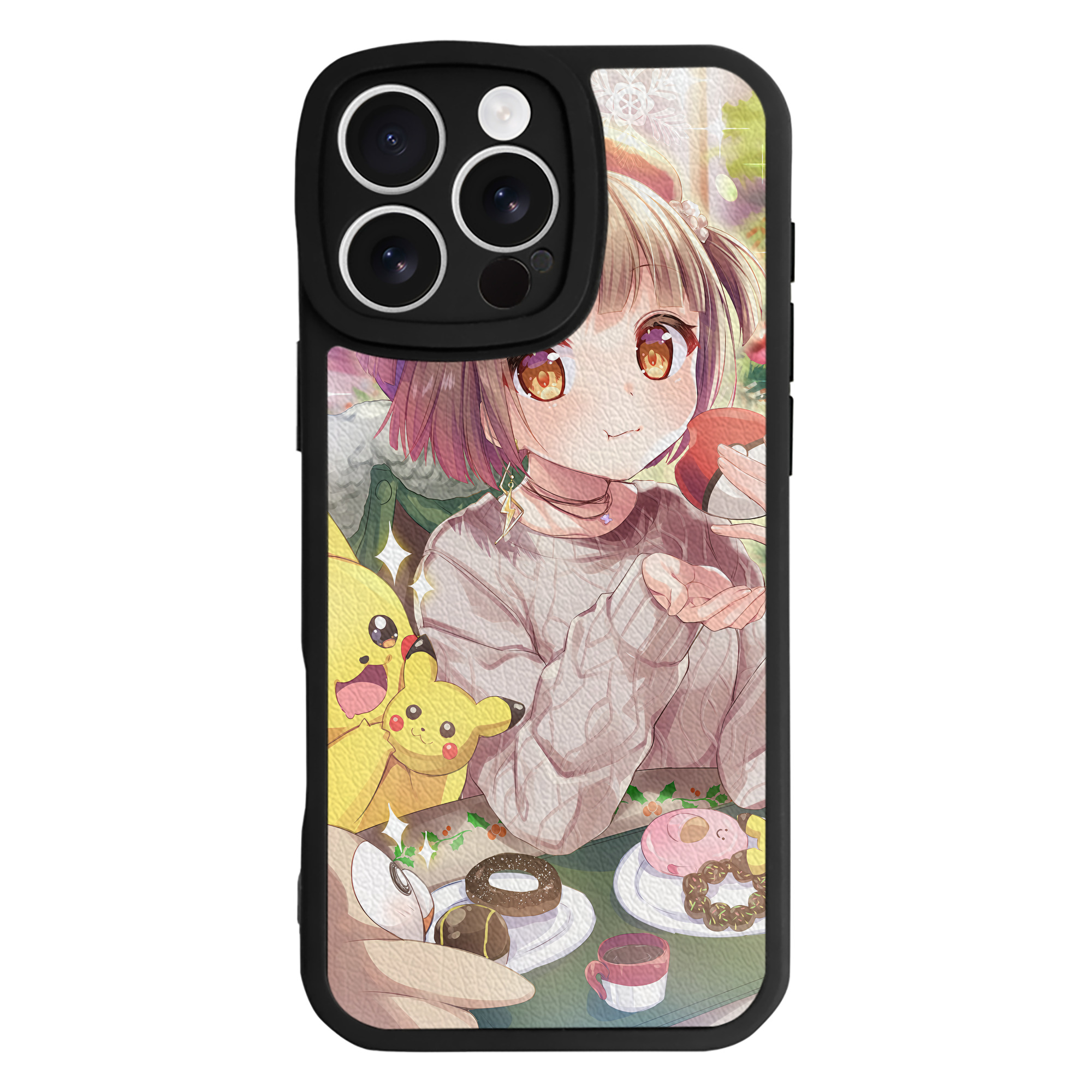（画像用） ポケットモンスター Pokémon 【iPhone 16シリーズ対応】シリコンスマホケース（レザー調） 材質：シリコン